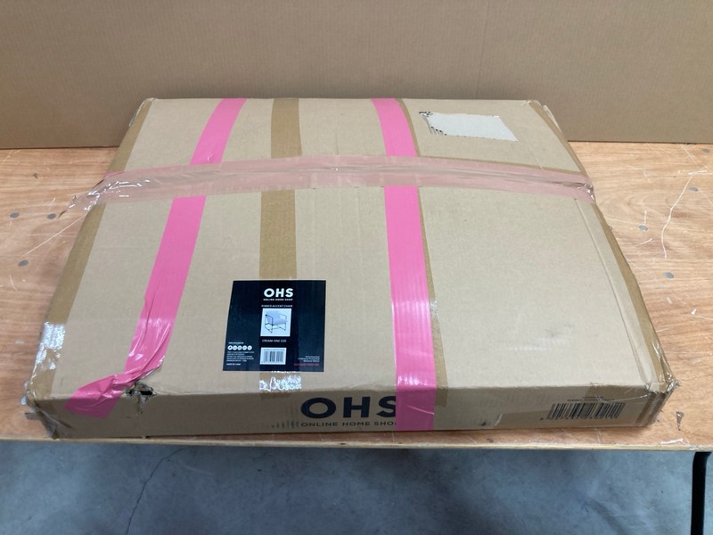 Lot 34  
            Nottingham SR8 - Delivery Or Collection 

                
OHS RIBBED ACCENT CHAIR CREAM - Image 2