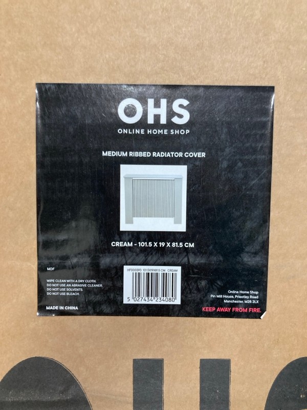 Lot 36  
            Nottingham SR8 - Delivery Or Collection 

                
MEDIUM RIBBED RADIATOR COVER