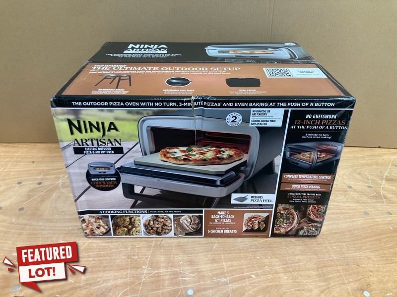 Lot 39  
            Nottingham SR8 - Delivery Or Collection 

                
NINJA ARTISAN OUTDOOR PIZZA AND AIR FRY OVEN