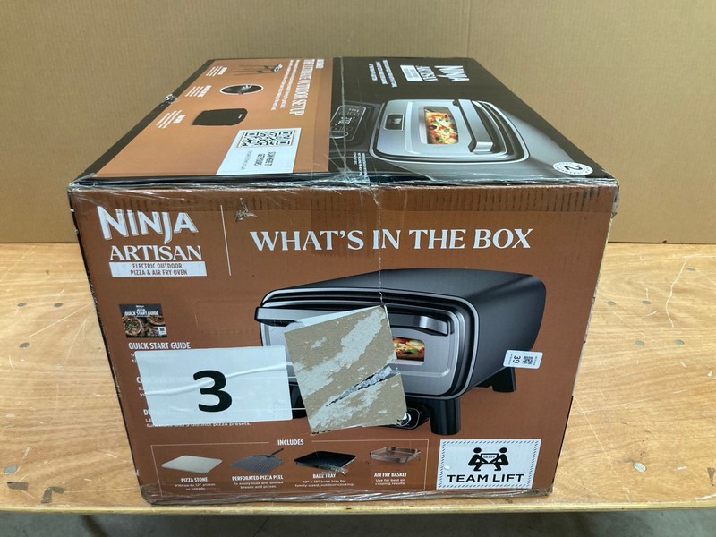 Lot 39  
            Nottingham SR8 - Delivery Or Collection 

                
NINJA ARTISAN OUTDOOR PIZZA AND AIR FRY OVEN - Image 2