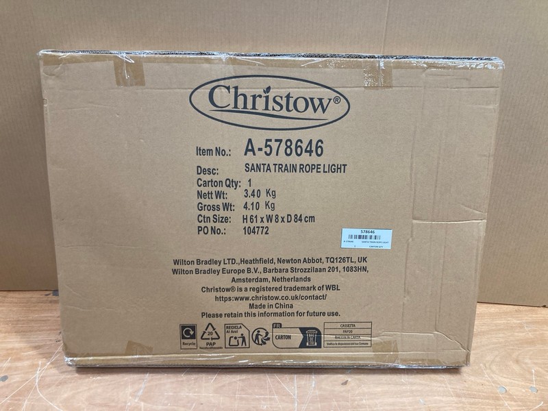 Lot 41  
            Nottingham SR8 - Delivery Or Collection 

                
SANTA TRAIN ROPE LIGHT