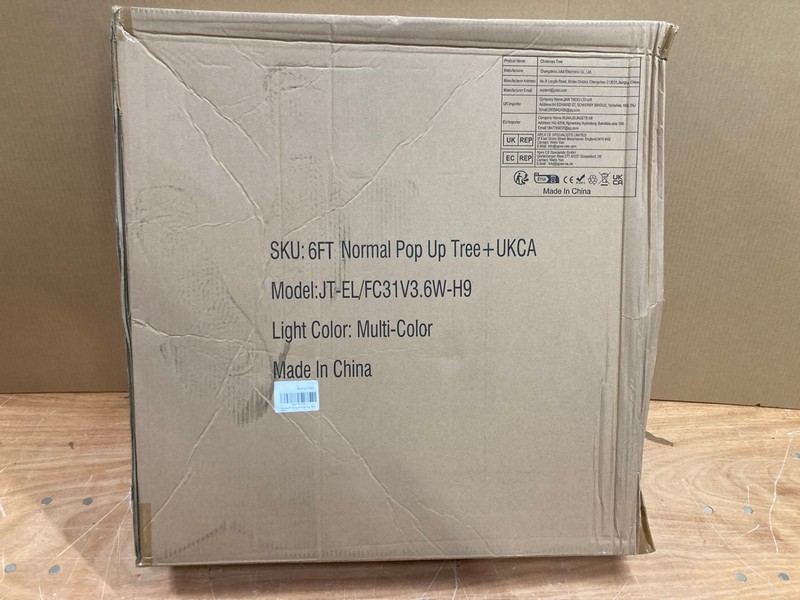 Lot 52  
            Nottingham SR8 - Delivery Or Collection 

                
6FT POP UP CHRISTMAS TREE