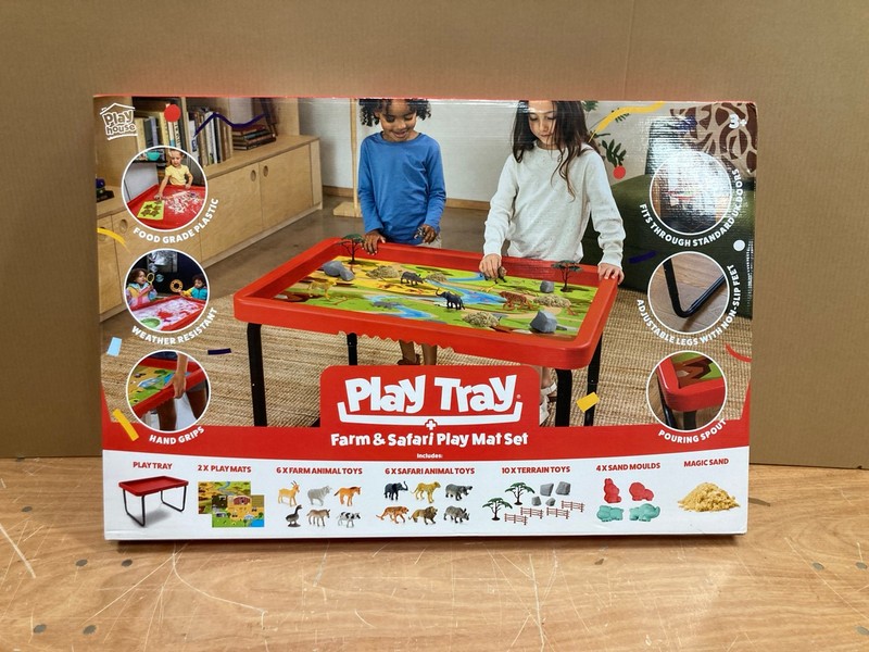 Lot 54  
            Nottingham SR8 - Delivery Or Collection 

                
PLAY TRAY FARM AND SAFARI PLAY MAT SET