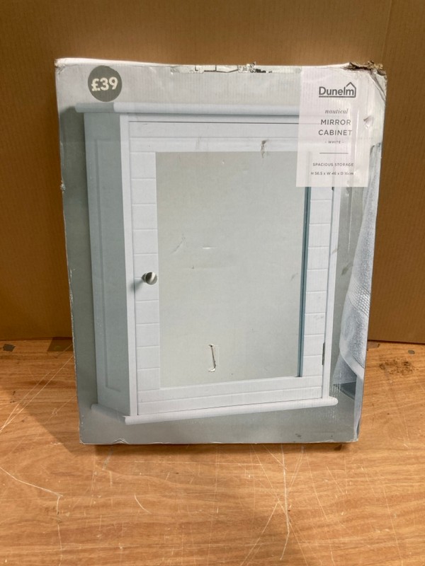 Lot 59  
            Nottingham SR8 - Delivery Or Collection 

                
DUNELM MIRROR CABINET