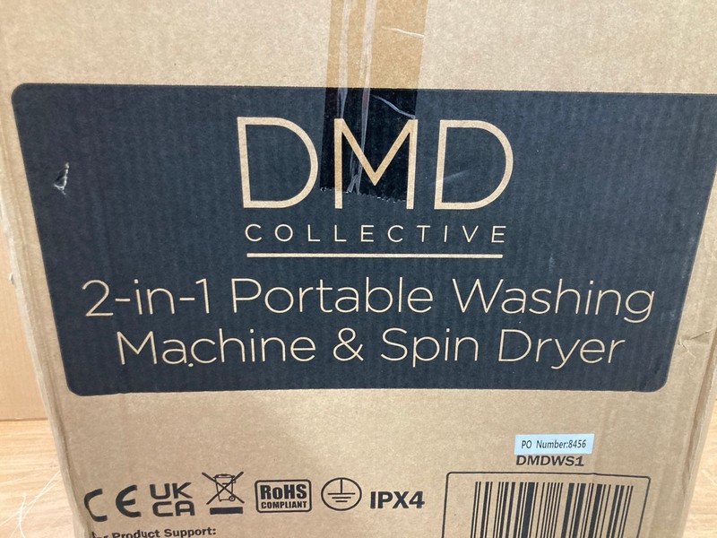 Lot 71  
            Nottingham SR8 - Delivery Or Collection 

                
DMD PORTABLE WASHING MACHINE AND SPIN DRYER - Image 3