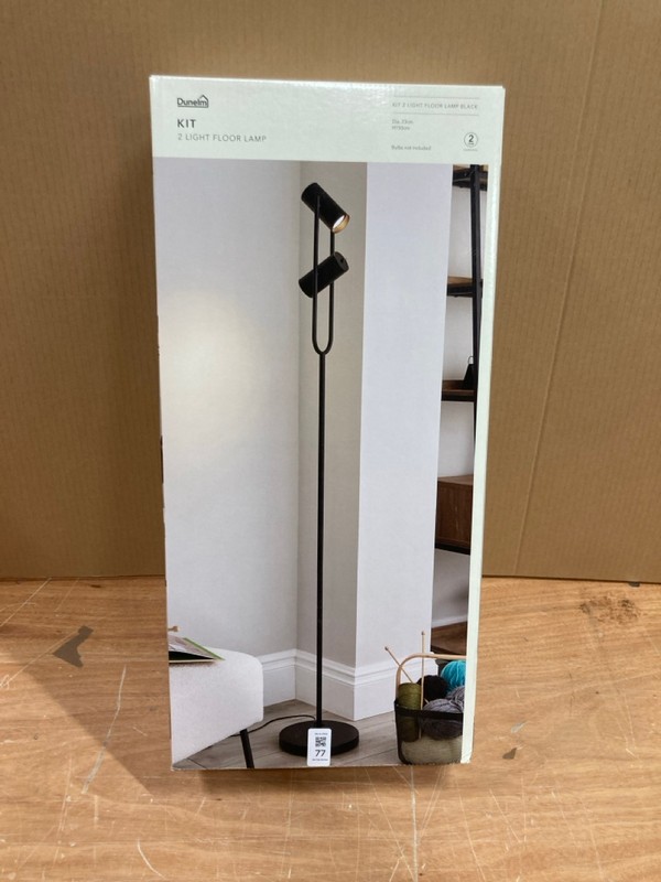 Lot 77  
            Nottingham SR8 - Delivery Or Collection 

                
DUNELM 2 LIGHT FLOOR LAMP