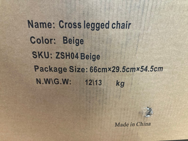 Lot 79  
            Nottingham SR8 - Delivery Or Collection 

                
BEIGE CROSSED LEG CHAIR - Image 2