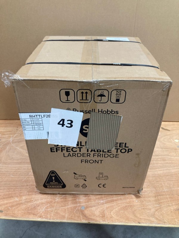 Lot 83  
            Nottingham SR8 - Delivery Or Collection 

                
RUSSELL HOBBS TABLE TOP FRIDGE