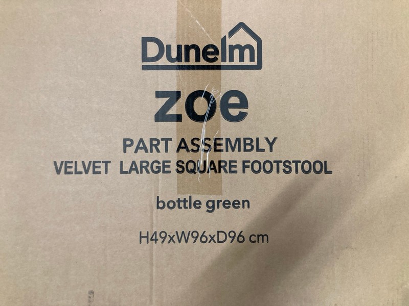 Lot 86  
            Nottingham SR8 - Delivery Or Collection 

                
DUNELM ZOE LARGE VELVET FOOTSTOOL