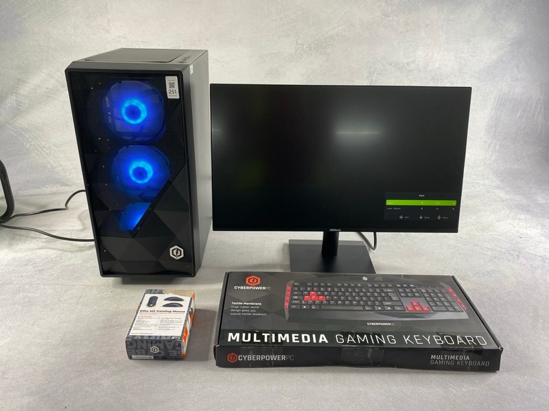 Lot 251  
            Nottingham Prem - Delivery Only 

                
CYBER POWER DESK TOP PC. (WITH BOX) (WITH MONITOR, KEYBOARD, MOUSE, MOUSE MAT & G...