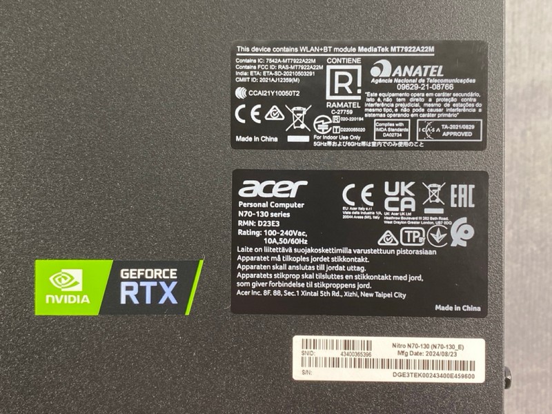 Lot 253  
            Nottingham Prem - Delivery Only 

                
ACER NITRO N70-130 1GB + 512GB PC. (WITH BOX MONITOR & KEYBOARD). AMD RYZEN 7 770...