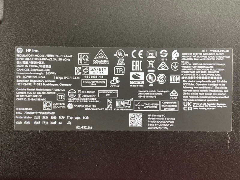 Lot 258  
            Nottingham Prem - Delivery Only 

                
HP M01-F3011NA 256GB PC. (WITH BOX KEYBOARD & MOUSE). AMD RYZEN 5 5600G, 8GB RAM,... - Image 4