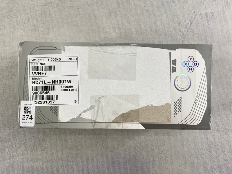 Lot 274  
            Nottingham Prem - Delivery Only 

                
ASUS ROG ALLY HANDHELD GAMING CONSOLE: MODEL NO RC71L (WITH BOX & ACCESSORIES)  [...