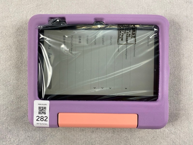 Lot 282  
            Nottingham Prem - Delivery Only 

                
FIRE HD 7 KIDS  TABLET WITH WIFI. (WITH BOX & ACCESSORIES)  [JPTN48661]