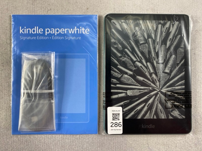 Lot 286  
            Nottingham Prem - Delivery Only 

                
KINDLE PAPERWHITE (SIGNATURE EDITION)  TABLET WITH WIFI: MODEL NO SA569P  [JPTN48...