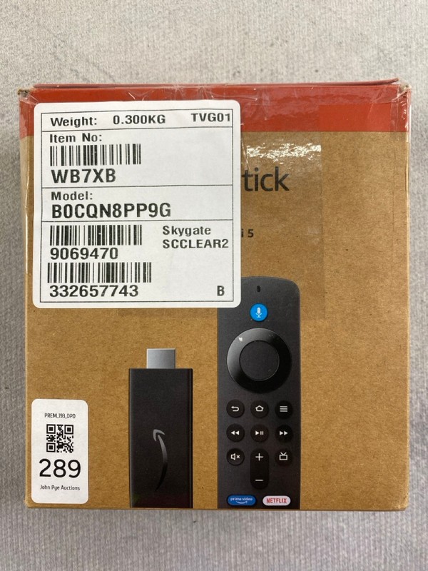 Lot 289  
            Nottingham Prem - Delivery Only 

                
FIRE TV STICK. (WITH BOX & ACCESSORIES)  [JPTN48657]