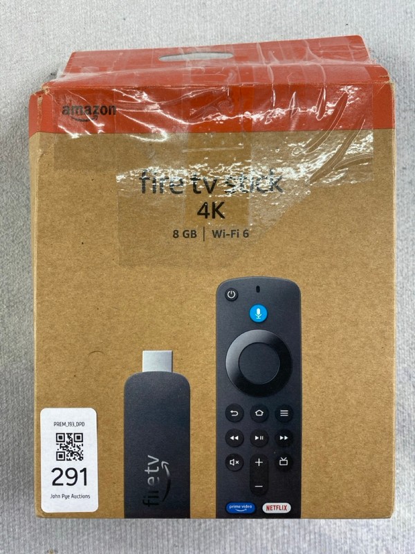 Lot 291  
            Nottingham Prem - Delivery Only 

                
FIRE TV STICK. (WITH BOX & ACCESSORIES)  [JPTN48656]