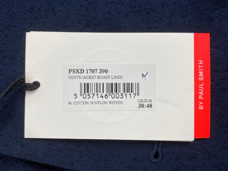 Lot 2  
            Nottingham Prem - Delivery Only 

                
PAUL SMITH MENS BUTTON JACKET.SIZE 38/48 - Image 4