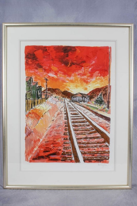Lot 2  
            Nottingham Luxury Room - Collection Only 

                
Artwork by Bob Dylan, titled Train Tracks. Please see full details below.