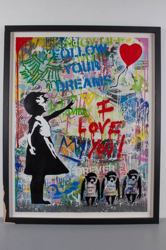 Lot 3  
            Nottingham Luxury Room - Collection Only 

                
Artwork by Mr Brainwash titled Balloon Girl.  Please see full details below.