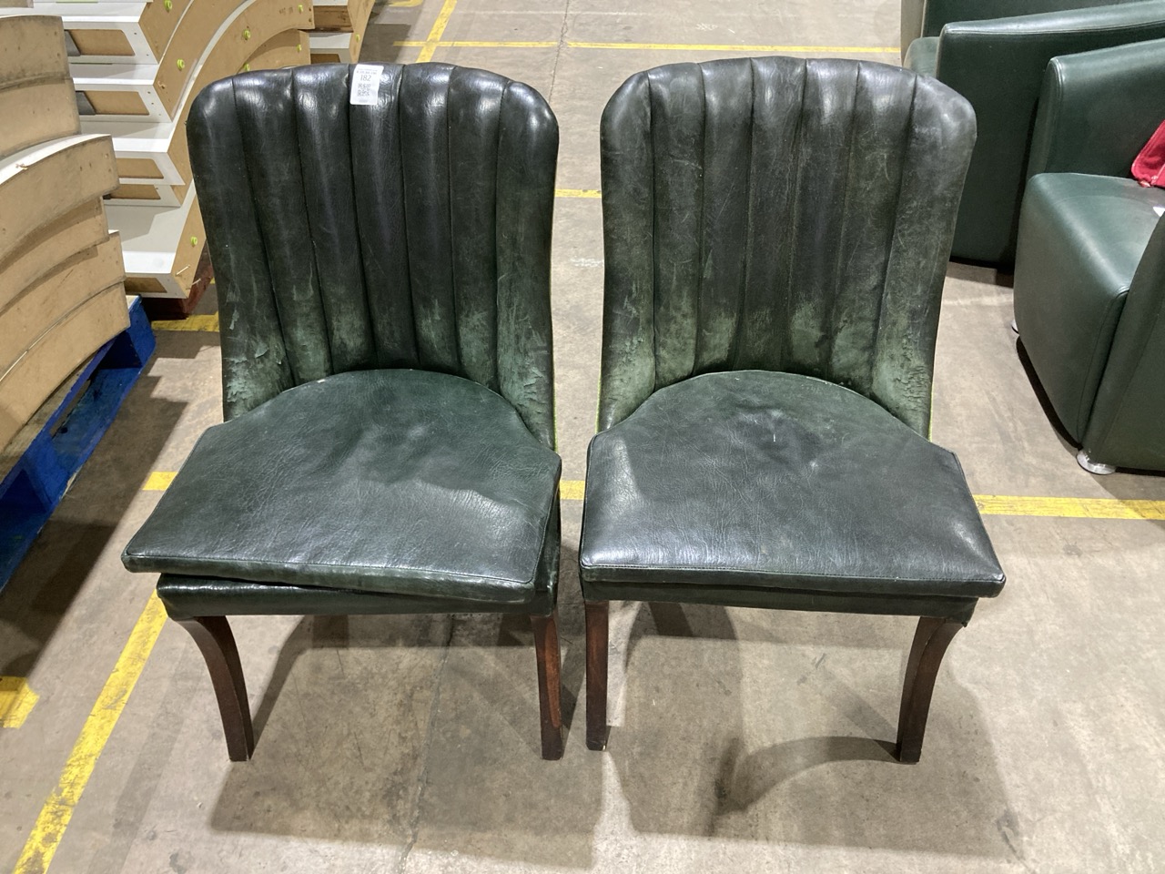 Lot 182  
            Birmingham - Collection Only 

                
2 X GREEN WINCHESTER LEATHER CHAIRS (THE HON MRS VICTOR BRUCE)