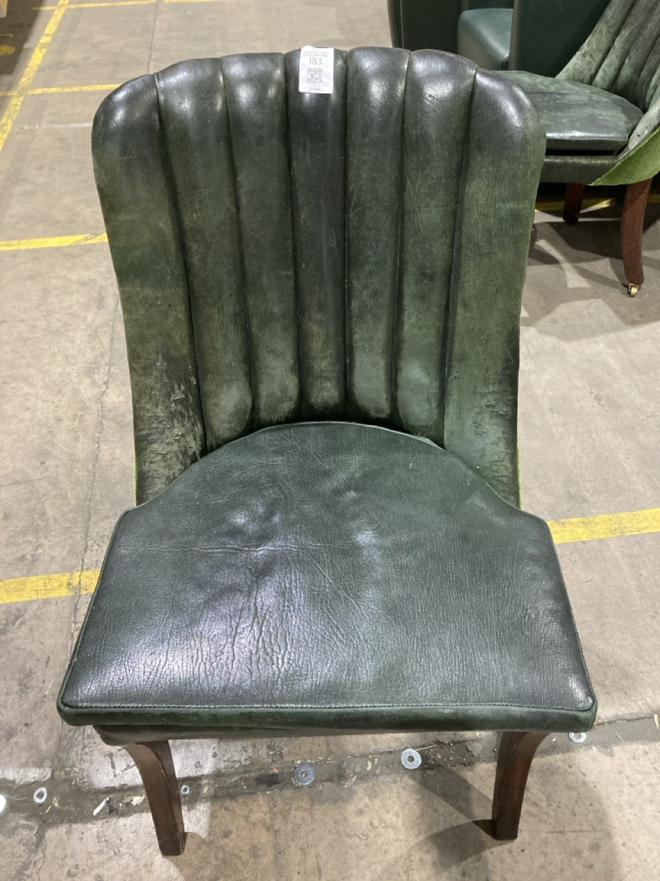 Lot 183  
            Birmingham - Collection Only 

                
GREEN WINCHESTER LEATHER CHAIR (FRANK CLEMENT)