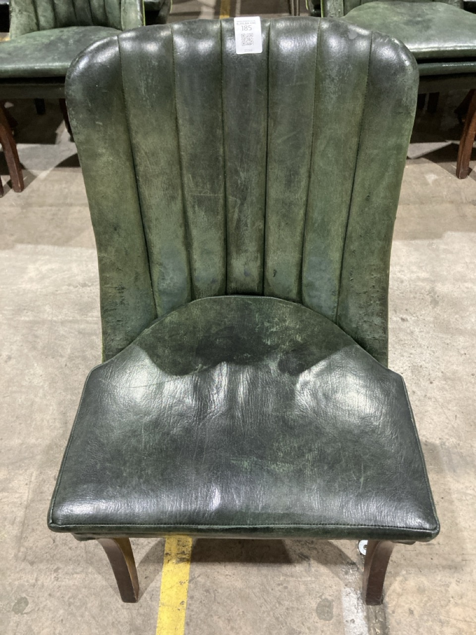 Lot 185  
            Birmingham - Collection Only 

                
GREEN WINCHESTER LEATHER CHAIR (DUDLEY BENJAFIELD)
