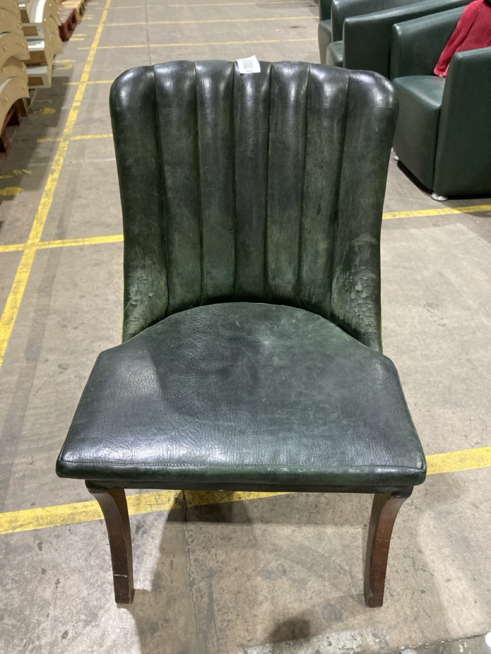 Lot 188  
            Birmingham - Collection Only 

                
GREEN WINCHESTER LEATHER CHAIR (BERNARD RUBIN)