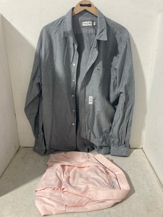 Lot 1002  
            Marchington SR15 - Parcel Delivery Only 

                
LACOSTE GREY LONG SLEEVE SHIRT RRP £115 SIZE XXL TO INCLUDE LACOSTE SHORT SLEEVE ...