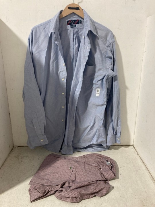 Lot 1003  
            Marchington SR15 - Parcel Delivery Only 

                
RALPH LAUREN BLAIR LONG SLEEVE SHIRT SIZE L RRP £145 TO INCLUDE LACOSTE CHECK SHO...