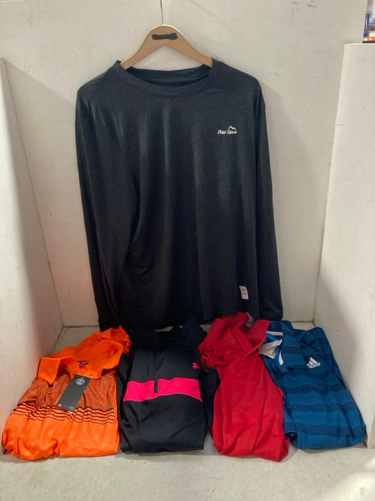 Lot 1012  
            Marchington SR15 - Parcel Delivery Only 

                
5X MENS SPORTS TOPS TO INCLUDE UNDER ARMOUR THREADBORNE T-SHIRT IN ORANGE SIZE 3X...