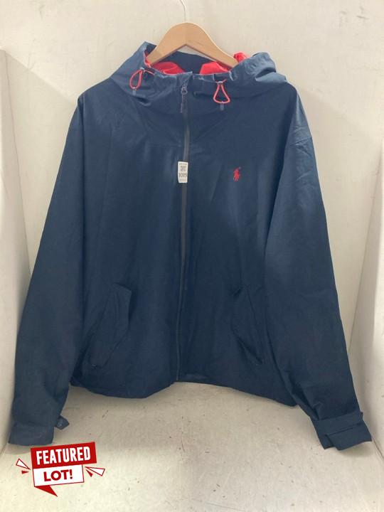 Lot 1019  
            Marchington SR15 - Parcel Delivery Only 

                
POLO RALPH LAUREN MENS NAVY BLUE RAINCOAT IN XXL ORIGINAL RRP £200: LOCATION - BR1