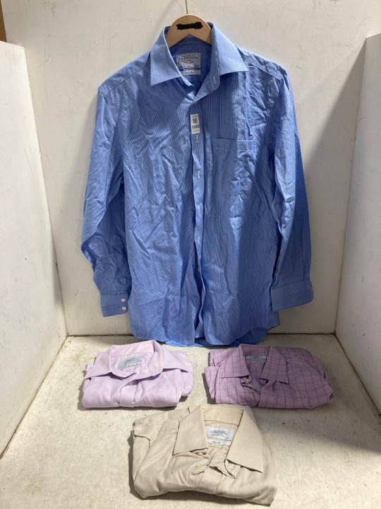 Lot 1040  
            Marchington SR15 - Parcel Delivery Only 

                
4 X ASSORTED CHARLES TYRWHITT SHIRTS TO INCLUDE CHARLES TYRWHITT LONG SLEEVED SHI...
