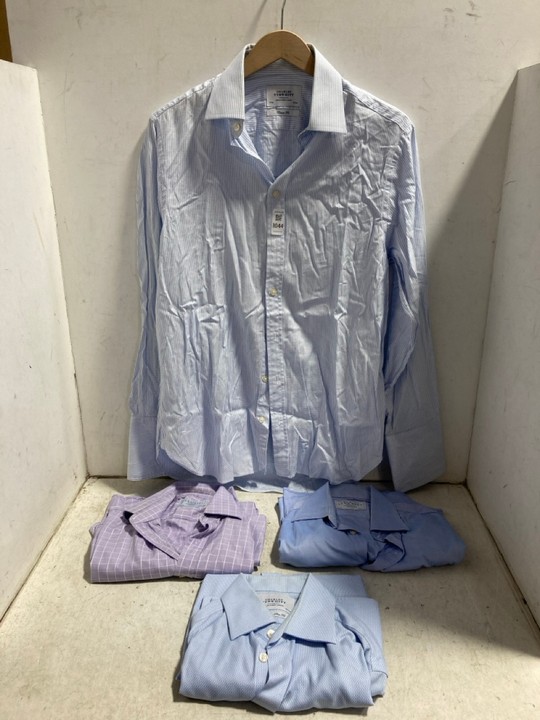 Lot 1044  
            Marchington SR15 - Parcel Delivery Only 

                
4 X ASSORTED CHARLES TYRWHITT SHIRTS TO INCLUDE SHIRT IN CHECKERED PINK - SIZE 14...