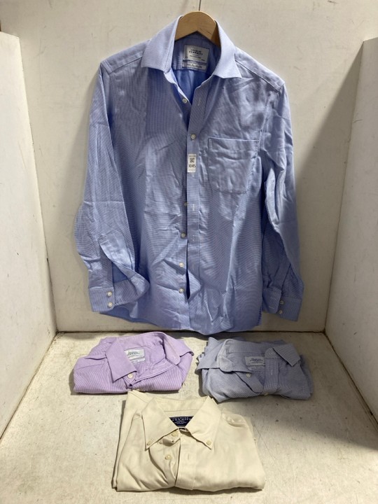 Lot 1045  
            Marchington SR15 - Parcel Delivery Only 

                
4 X ASSORTED CHARLES TYRWHITT SHIRTS TO INCLUDE SHIRT IN CREAM - UK SIZE S: LOCAT...