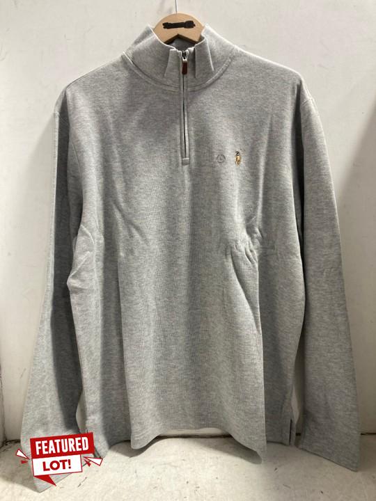 Lot 1052  
            Marchington SR15 - Parcel Delivery Only 

                
POLO RALPH LAUREN MENS QUARTER ZIP SWEATER IN GREY - UK SIZE L - ORIGINAL RRP £17...