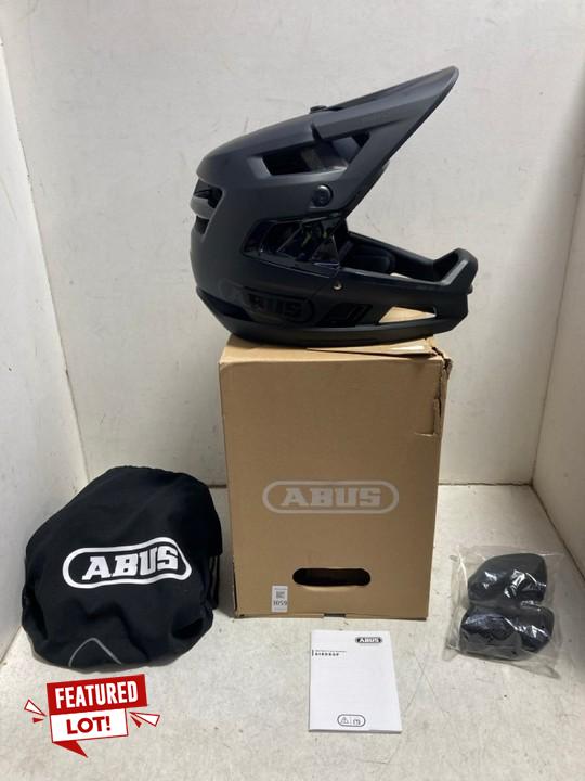 Lot 1059  
            Marchington SR15 - Parcel Delivery Only 

                
ABUS MTB AIRDROP MIPS HELMET IN VELVET BLACK - SIZE 58-62CM - ORIGINAL RRP £185: ...