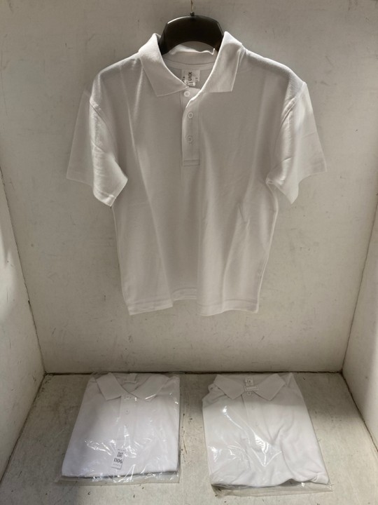 Lot 1106  
            Marchington SR15 - Parcel Delivery Only 

                
3 X UNEEK POLO SHIRTS IN WHITE - UK SIZE 7-8YRS: LOCATION - BR5