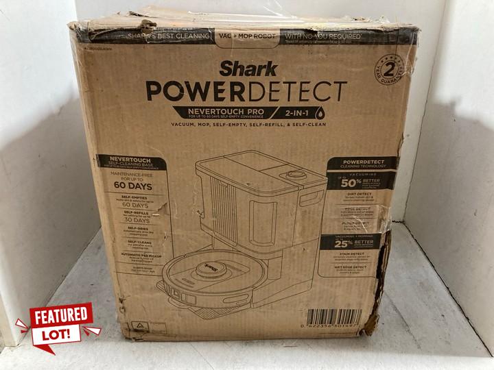 Lot 1134  
            Marchington SR15 - Parcel Delivery Only 

                
SHARK POWER DETECT NEVER TOUCH PRO 2-IN-1 ROBOT VACUUM AND MOP - ORIGINAL RRP £54...