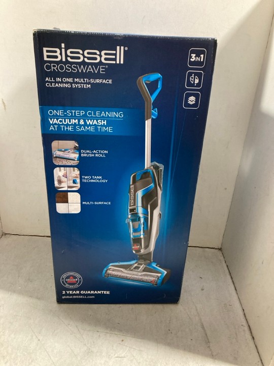 Lot 1145  
            Marchington SR15 - Parcel Delivery Only 

                
BISSELL CROSSWAVE ALL-IN-ONE MULTI SURFACE CLEANER - ORIGINAL RRP £249: LOCATION ...