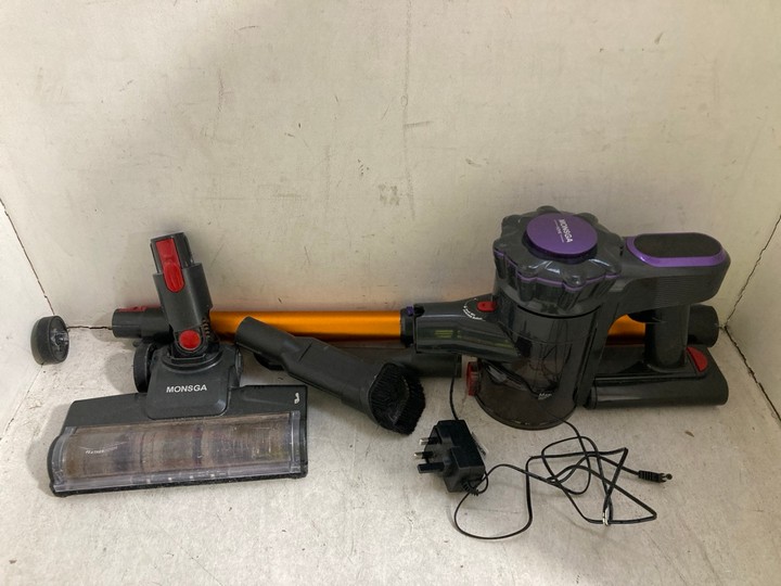 Lot 1165  
            Marchington SR15 - Parcel Delivery Only 

                
MONSGA HOME CORDLESS VACUUM CLEANER - ORIGINAL RRP £125: LOCATION - BR9