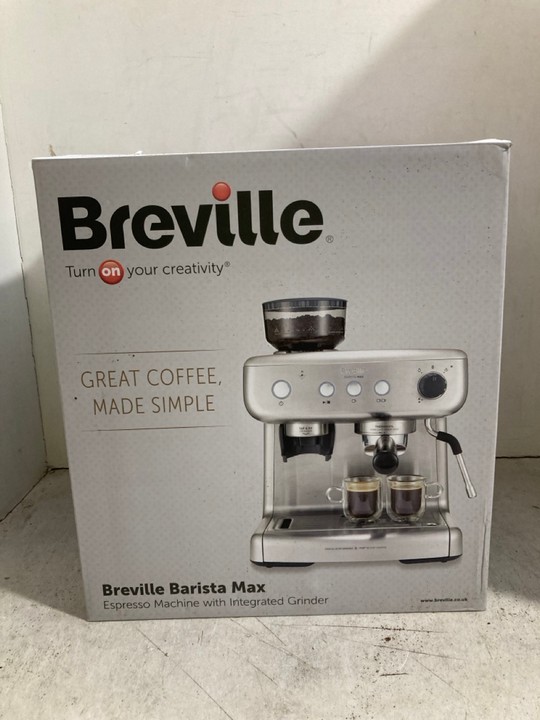 Lot 1167  
            Marchington SR15 - Parcel Delivery Only 

                
BREVILLE BARISTA MAX ESPRESSO MACHINE - MODEL: VCF126-01 - ORIGINAL RRP £300: LOC...