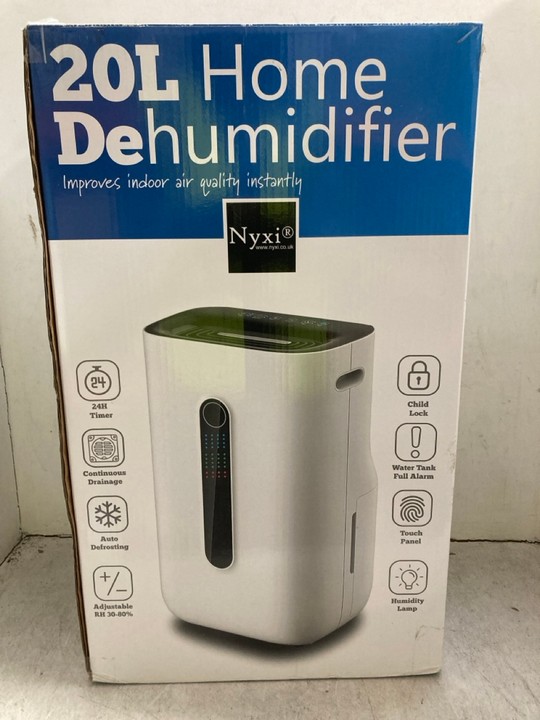 Lot 1178  
            Marchington SR15 - Parcel Delivery Only 

                
NYXI 20L HOME DEHUMIDIFIER IN WHITE - ORIGINAL RRP £137: LOCATION - BR9