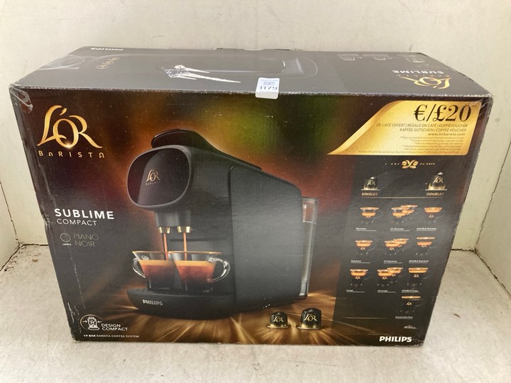 Lot 1179  
            Marchington SR15 - Parcel Delivery Only 

                
LOR SUBLIME COMPACT COFFEE MACHINE IN BLACK: LOCATION - BR9