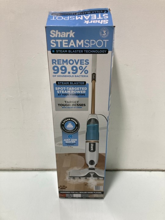 Lot 1184  
            Marchington SR15 - Parcel Delivery Only 

                
SHARK STEAM SPOT STEAM MOP: LOCATION - BR10