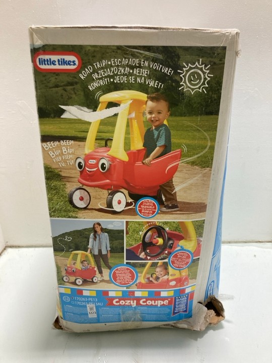 Lot 1223  
            Marchington SR15 - Parcel Delivery Only 

                
LITTLE TIKES ORIGINAL COZY COUPE CAR: LOCATION - BR12