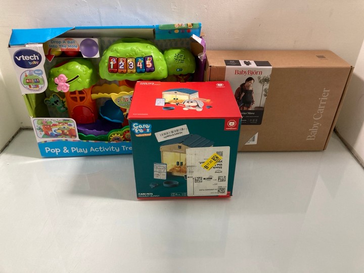 Lot 1230  
            Marchington SR15 - Parcel Delivery Only 

                
3 X ASSORTED TOYS TO INCLUDE TOP BRIGHT CARE PETS MUMMY BUNNY TOY: LOCATION - BR13