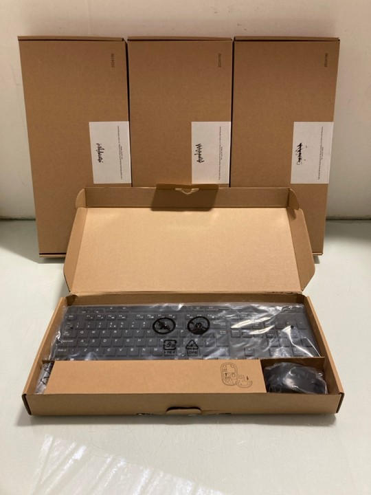 Lot 1260  
            Marchington SR15 - Parcel Delivery Only 

                
4 X FULL SIZED WIRELESS KEYBOARD & MOUSE COMBO: LOCATION - BR15