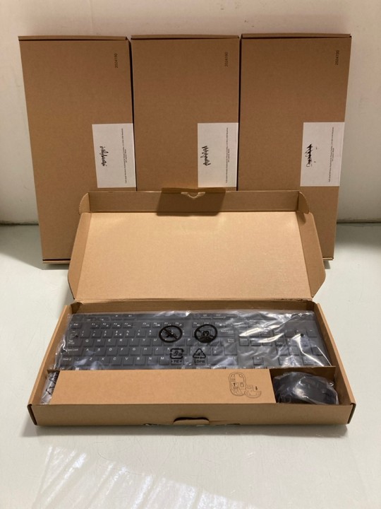 Lot 1271  
            Marchington SR15 - Parcel Delivery Only 

                
4 X FULL SIZED WIRELESS KEYBOARD & MOUSE COMBO: LOCATION - BR15