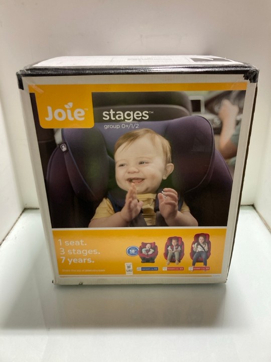 Lot 1282  
            Marchington SR15 - Parcel Delivery Only 

                
JOIE STAGES GROUP 0+/1/2 CHILD CAR SEAT IN COAL ORIGINAL RRP: £100: LOCATION - BR16